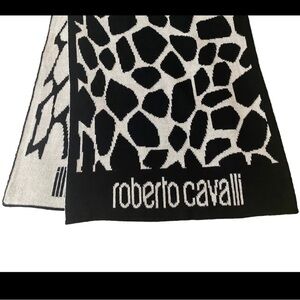 Roberto Cavalli Winter Scarf Black & White